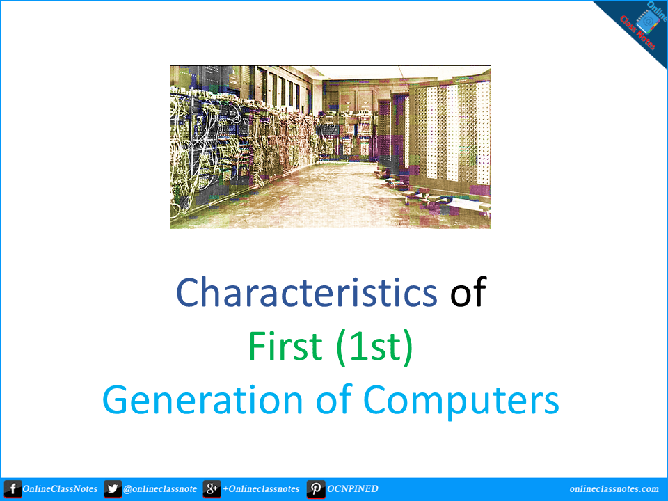 what is the first generation of computer