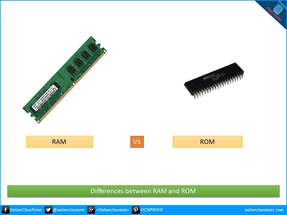 7 Differences between RAM and ROM