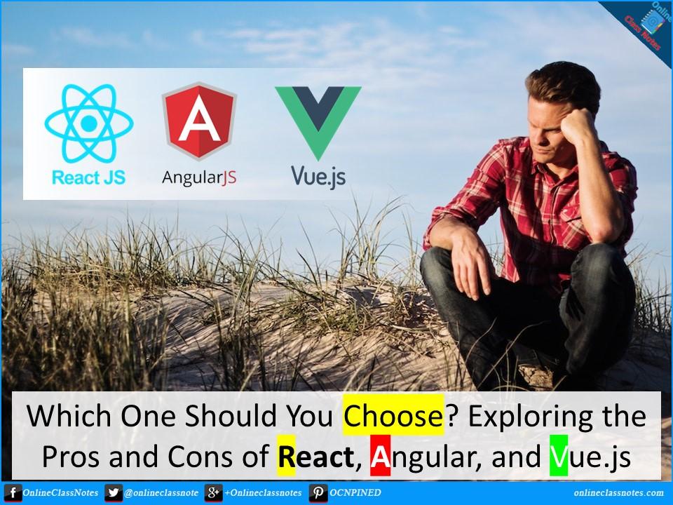 Web Development Frameworks: Which One Should You Choose? Exploring the Pros and Cons of React, Angular, and Vue.js